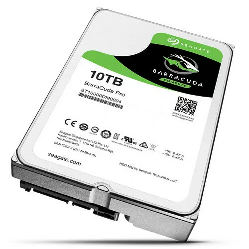 Seagate BarraCuda Pro, 10 To, Disque dur interne hautes performances HDD –  3,5 SATA 6 Gbit/s 7 200 tr/min, 256 Mo de mémoire cache, pour PC, services