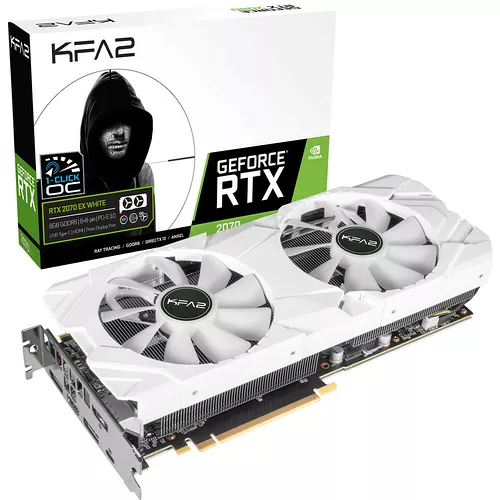 KFA2 GeForce RTX 2070 EX (1-Click OC) White, 8 Go - Carte
