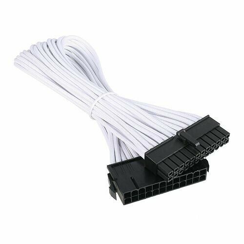 Câble rallonge gainé ATX 24 broches BitFenix Alchemy, 30 cm, Blanc
