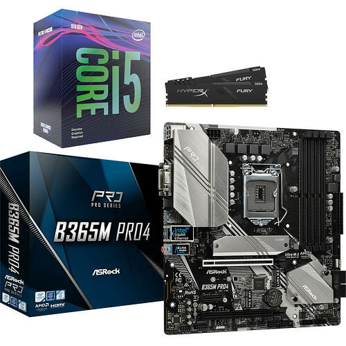 Kit évo Intel Core i5-9400F + ASRock B365M Pro4 + 16 Go