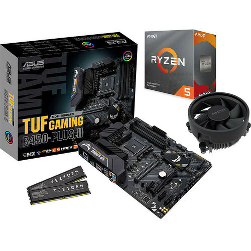 Kit évo AMD Ryzen 5 3600 + Asus TUF B450-PLUS GAMING II + 16 Go