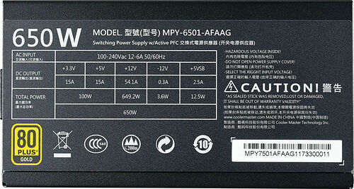 Cooler Master MWE Gold 650 FM - 650W