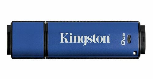 Clé USB 3.0 Kingston DataTraveler Vault Privacy, 8 Go, Bleue