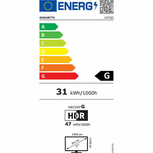 Gigabyte G27QC Adaptive Sync (dalle incurvée)