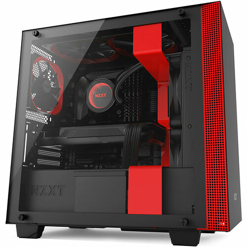 NZXT H400, Noir mat/Rouge