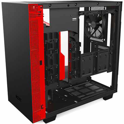 NZXT H400, Noir mat/Rouge