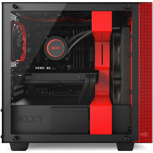 NZXT H400, Noir mat/Rouge
