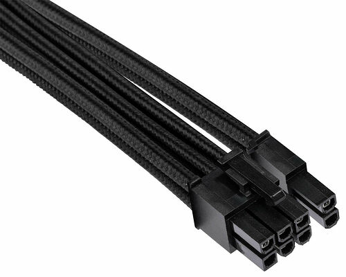 Câble gainé 2 x PCI-E 6+2 broches Corsair, 65 cm, Noir
