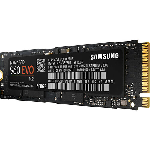 Samsung Série 960 EVO, 500 Go, M.2 (Type 2280)