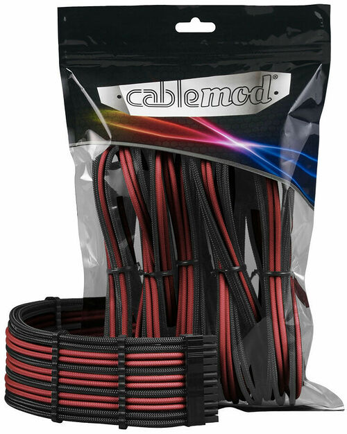 CableMod PRO ModMesh Cable Extension Kit - Noir / Rouge sang