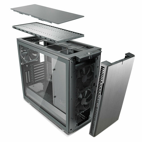 Fractal Design Define R6 Tempered Glass - Gris