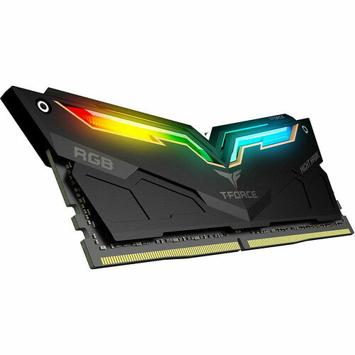 DDR4 T-FORCE Night Hawk RGB Noir - 16 Go (2 x 8 Go) 3600 MHz - CAS 18