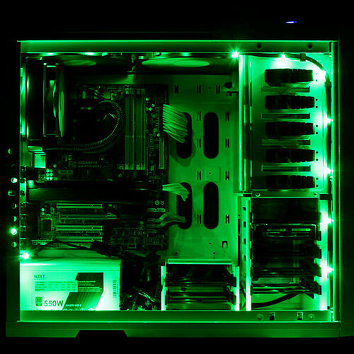 Câble LED gainé, 12 LED, 1m, Vert, NZXT