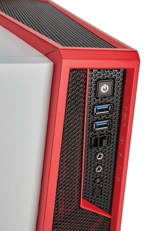 Corsair Carbide SPEC-ALPHA, Blanc/Rouge