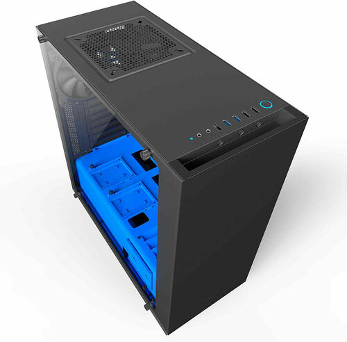 NZXT S340 Elite, Noir/Bleu