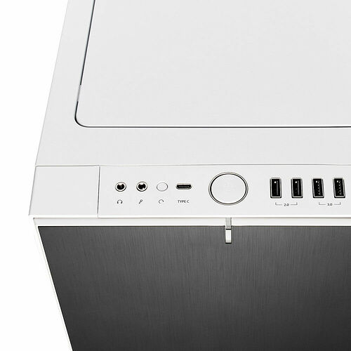 Fractal Design Define R6 USB-C Tempered Glass - Blanc