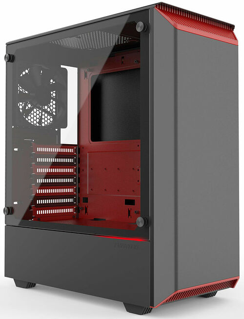 Phanteks Eclipse P300 Tempered Glass - Noir/Rouge