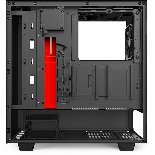 NZXT H500i, Noir mat/Rouge