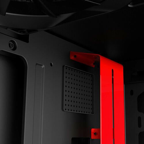 NZXT H500i, Noir mat/Rouge