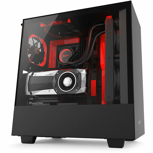 NZXT H500i, Noir mat/Rouge