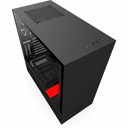 NZXT H500i, Noir mat/Rouge