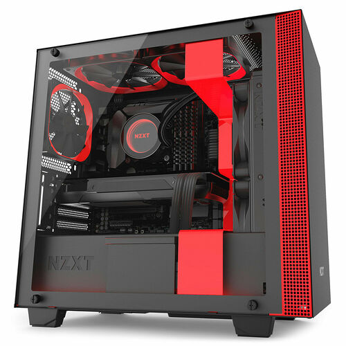 NZXT H400i, Noir mat/Rouge