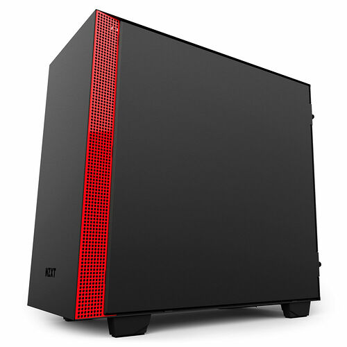 NZXT H400i, Noir mat/Rouge