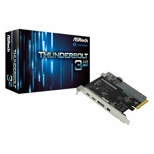 Carte contrôleur Thunderbolt 3 AIC R2.0 - 2 ports - PCI-Express - ASRock