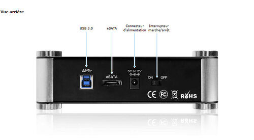 Boitier externe Icy Box IB-550STU3S pour lecteur/graveur 5.25'' SATA