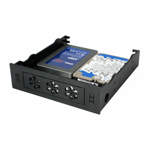 Adaptateur 5.25" pour 2 HDD / SSD 2.5" ou un HDD 3.5" / Lecteur 3.5", Smartteck