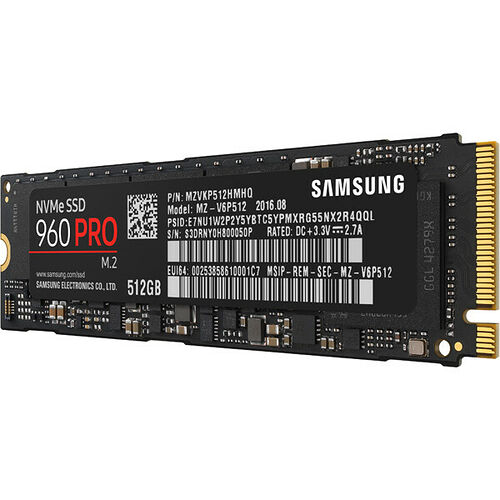 Samsung Série 960 Pro, 512 Go, M.2 (Type 2280)