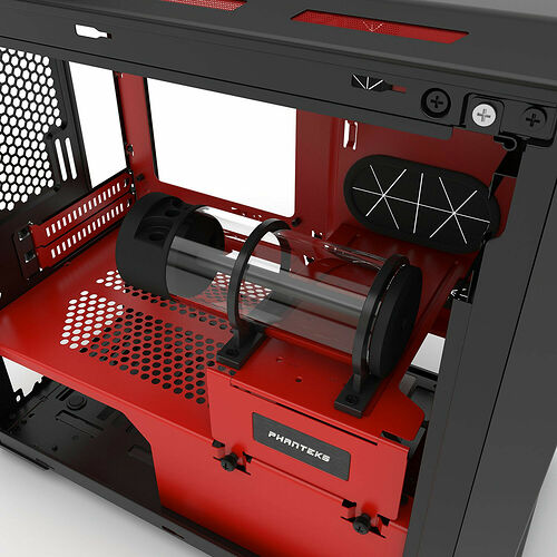 Phanteks Enthoo Evolv ITX Tempered Glass - Noir/Rouge