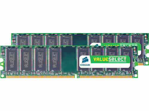 DDR2 Corsair Value Select, 2 x 2 Go, 800 MHz, CAS 5