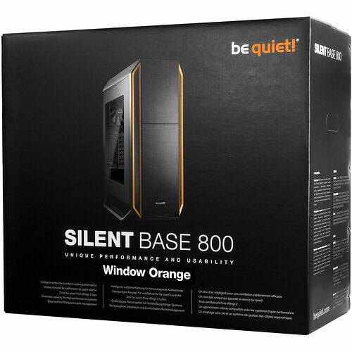 Be Quiet ! Silent Base 800, Noir/Orange - Version fenêtre