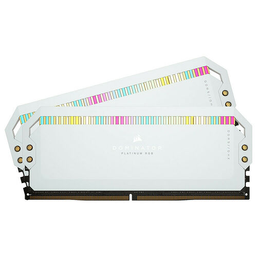 DDR5 Corsair Dominator Platinum RGB Blanc - 32 Go (2 x16 Go) 6200 MHz - CAS 36