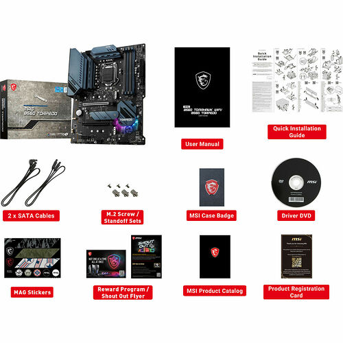 Kit évo Core i5-10400 (Tray) + MSI MAG B560 TORPEDO + Pure Rock 2 Black + 16 Go