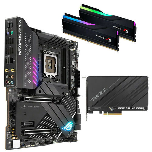 ASUS ROG MAXIMUS Z690 APEX + DDR5 Trident Z5 RGB Noir 32 Go 6000 MHz CAS 36