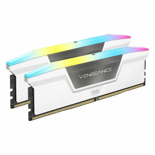 DDR5 Corsair Vengeance RGB Blanc - 32 Go (2 x 16 Go) 6400 MHz - CAS 32