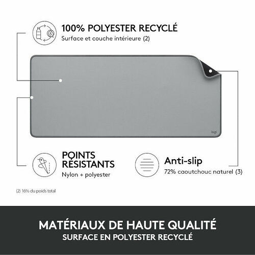 Logitech Desk Mat Studio Series (Gris)