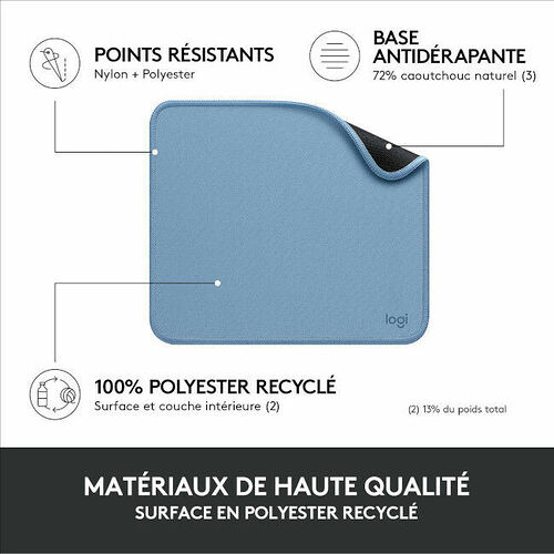 Logitech Mouse Pad Studio Series (Bleu Gris)