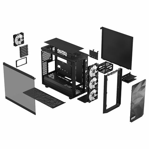 Fractal Design Meshify 2 Lite RGB TG - Noir