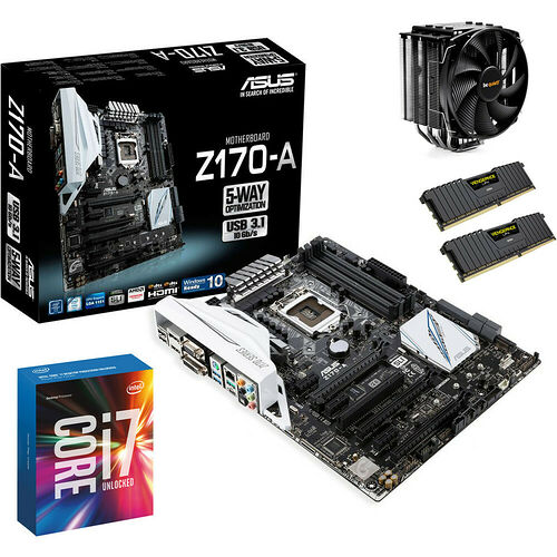 Kit d'évo Intel Core i7-6700K (4.0 GHz) + Dark Rock 3 + Asus Z170-A + 16 Go