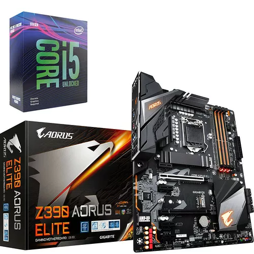 Intel Core i5-9600KF (3.7 GHz) + Gigabyte Z390 AORUS ELITE - Kit d