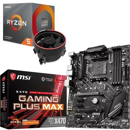 AMD Ryzen 5 3600X (3.8 GHz) + MSI X470 GAMING PLUS MAX (MAJ Ryzen 3XXX) -  Kit d'évolution - Top Achat