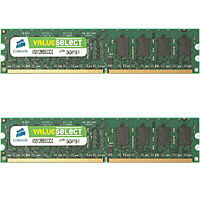 Kit Dual Channel DDR2, 2 x 1 Go, PC2-4200, Value Select, Cas4, Corsair
