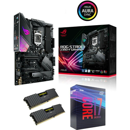 Intel Core i7-9700KF (3.6 GHz) + Asus ROG STRIX Z390-F GAMING + 16 Go
