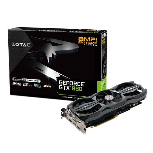 Zotac GeForce GTX 980 AMP! Extreme Edition, Go Carte graphique