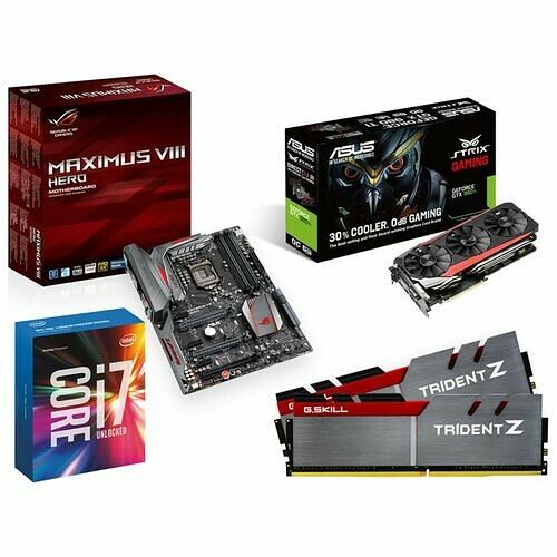 Kit évo Intel Core i7-6700K + MAXIMUS VIII HERO + GTX 980 Ti STRIX + 16 Go