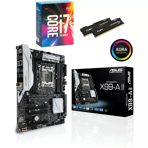 Kit d'évo Intel Core i7-6800K + Asus X99-A II + 16 Go - Kit d