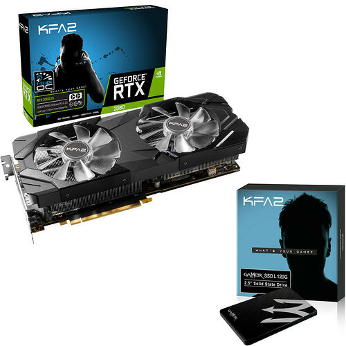 KFA2 GeForce RTX 2080 EX (1-Click OC), 8 Go + KFA2 Gamer SSD L, 240 Go, SATA III